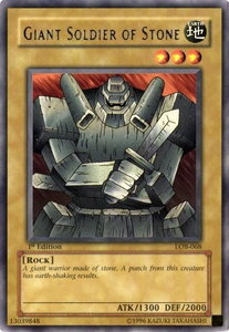 Giant Soldier of Stone - The Legend of Blue Eyes White Dragon (LOB) #LOB-068 - Rare YuGiOh Trading Card