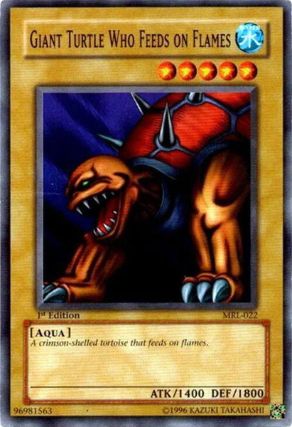 Giant Turtle Who Feeds on Flames trading card from Magic Ruler Giant Turtle Who Feeds on Flames - Magic Ruler YuGiOh trading card