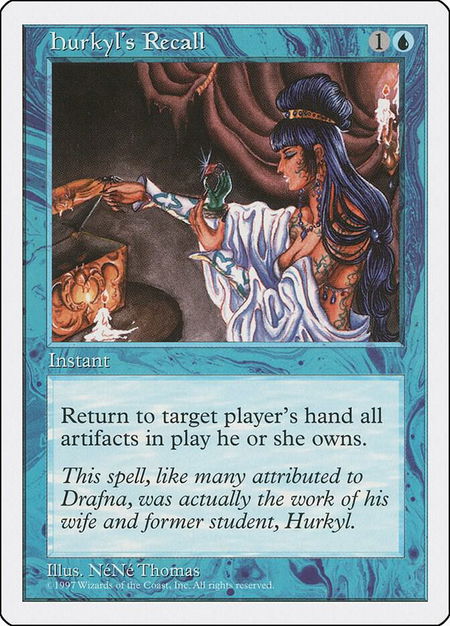 Hurkyl's Recall - Fifth Edition Magic: The Gathering trading card