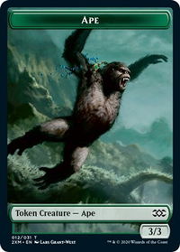 Ape // Elemental Double-sided Token - Double Masters (2XM) #12 // 20 - Token Magic: The Gathering Trading Card