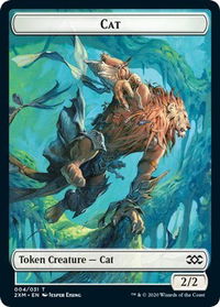 Cat // Germ Double-Sided Token - Double Masters (2XM) #4 // 10 - Token Magic: The Gathering Trading Card