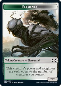 Elemental // Treasure Double-Sided Token - Double Masters (2XM) #20 // 27 - Token Magic: The Gathering Trading Card