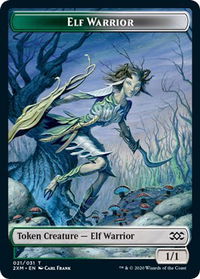 Elf Warrior // Germ Double-Sided Token - Double Masters (2XM) #21 // 10 - Token Magic: The Gathering Trading Card