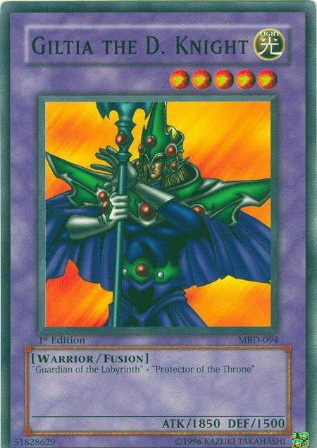 Giltia the D. Knight - Metal Raiders YuGiOh trading card