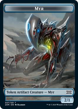 Myr (007) // Treasure Double-Sided Token trading card from Double Masters Myr (007) // Treasure Double-Sided Token - Double Masters Magic: The Gathering trading card