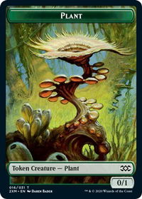 Plant // Treasure Double-Sided Token - Double Masters (2XM) #16 // 27 - Token Magic: The Gathering Trading Card