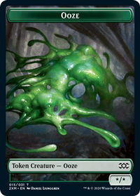 Ooze // Wurm (030) Double-Sided Token - Double Masters (2XM) #15 // 30 - Token Magic: The Gathering Trading Card