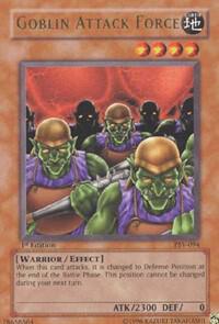 Goblin Attack Force trading card from Pharaoh's Servant Goblin Attack Force - Pharaoh's Servant YuGiOh trading card