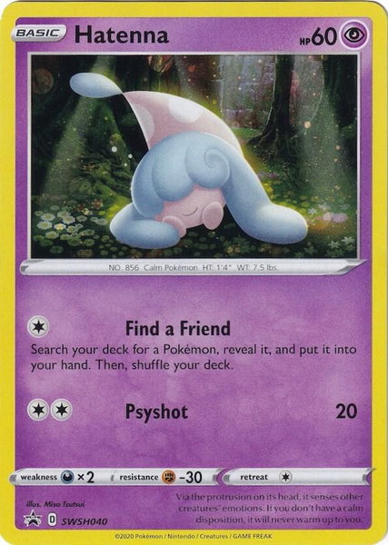 Hatenna - SWSH040 - SWSH: Sword & Shield Promo Cards Pokémon trading card
