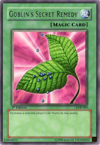 Goblin's Secret Remedy trading card from The Legend of Blue Eyes White Dragon Goblin's Secret Remedy - The Legend of Blue Eyes White Dragon YuGiOh trading card