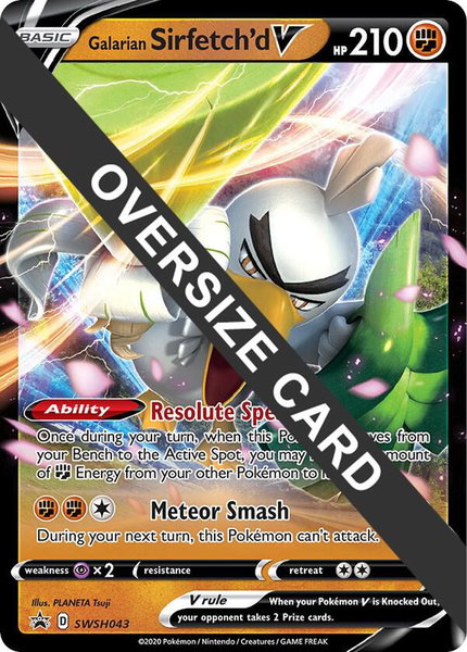 Galarian Sirfetch'd V - SWSH043 trading card from Jumbo Cards Galarian Sirfetch'd V - SWSH043 - Jumbo Cards Pokémon trading card