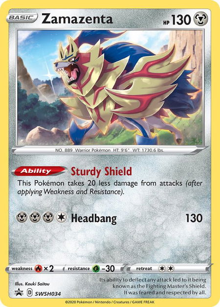 Zamazenta - SWSH034 - SWSH: Sword & Shield Promo Cards Pokémon trading card