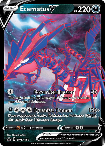 Eternatus V - SWSH064 trading card from SWSH: Sword & Shield Promo Cards Eternatus V - SWSH064 - SWSH: Sword & Shield Promo Cards Pokémon trading card