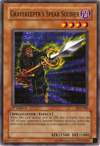 Gravekeeper's Spear Soldier - Pharaonic Guardian (PGD) #PGD-062 - Common / Short Print YuGiOh Trading Card