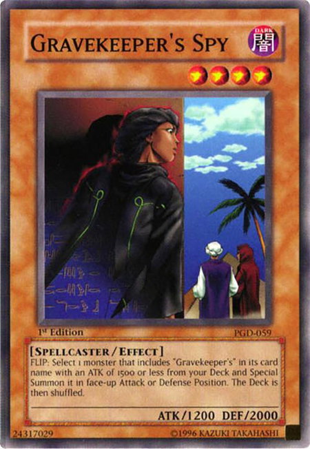 Gravekeeper's Spy trading card from Pharaonic Guardian Gravekeeper's Spy - Pharaonic Guardian YuGiOh trading card