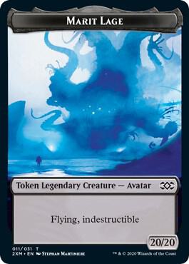 Marit Lage // Saproling Double-Sided Token trading card from Double Masters Marit Lage // Saproling Double-Sided Token - Double Masters Magic: The Gathering trading card
