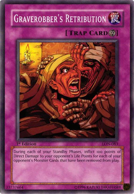 Graverobber's Retribution - Labyrinth of Nightmare YuGiOh trading card