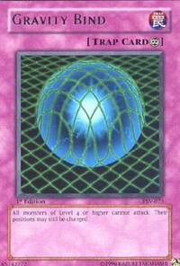 Gravity Bind trading card from Pharaoh's Servant Gravity Bind - Pharaoh's Servant YuGiOh trading card