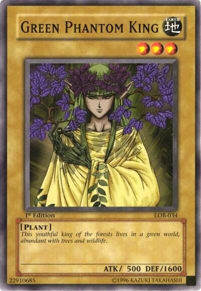 Green Phantom King - The Legend of Blue Eyes White Dragon YuGiOh trading card