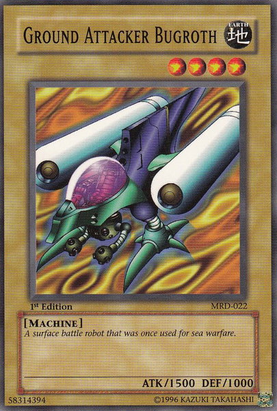 Ground Attacker Bugroth trading card from Metal Raiders Ground Attacker Bugroth - Metal Raiders YuGiOh trading card