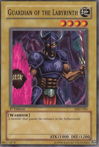 Guardian of the Labyrinth - Metal Raiders YuGiOh trading card