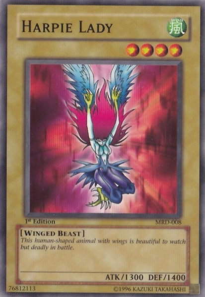 Harpie Lady (Original Artwork) - Metal Raiders YuGiOh trading card