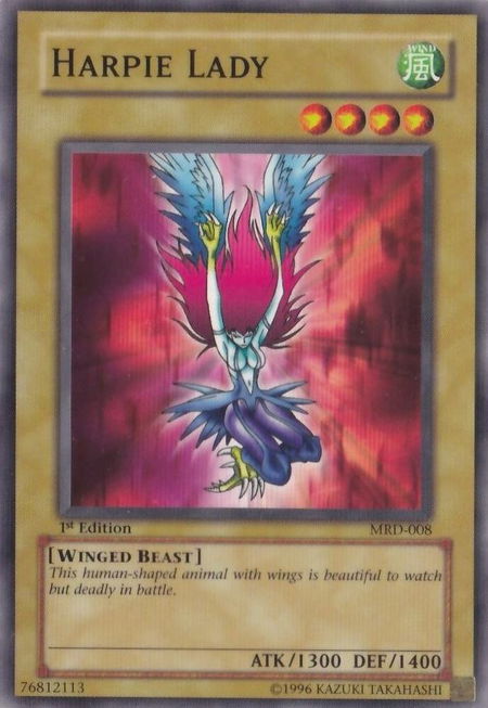 Harpie Lady (Original Artwork) - Metal Raiders YuGiOh trading card
