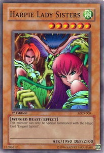 Harpie Lady Sisters - Metal Raiders (MRD) #MRD-009 - Super Rare YuGiOh Trading Card