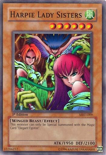 Harpie Lady Sisters - Metal Raiders YuGiOh trading card