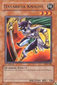 Hayabusa Knight trading card from Pharaoh's Servant Hayabusa Knight - Pharaoh's Servant YuGiOh trading card