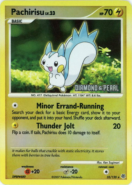 Pachirisu - 35/130 [Diamond & Pearl] - Burger King Promos Pokémon trading card