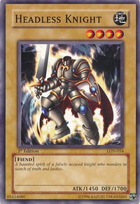 Headless Knight - Labyrinth of Nightmare (LON) #LON-054 - Common / Short Print YuGiOh Trading Card