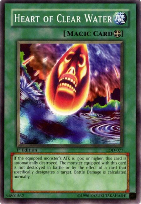 Heart of Clear Water - Legacy of Darkness YuGiOh trading card