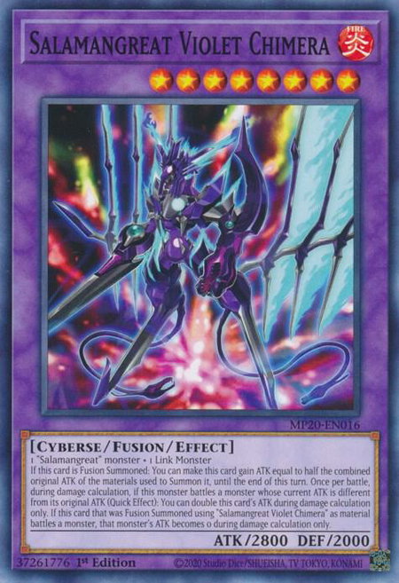 Salamangreat Violet Chimera - 2020 Tin of Lost Memories YuGiOh trading card