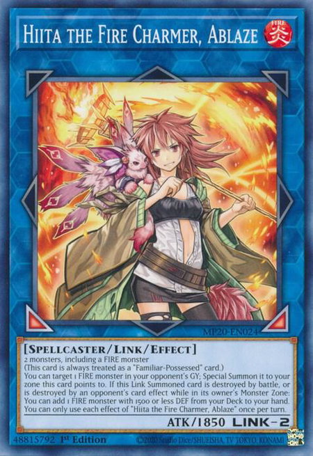 Hiita the Fire Charmer, Ablaze - 2020 Tin of Lost Memories YuGiOh trading card