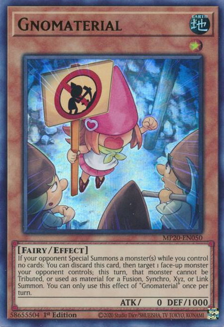 Gnomaterial - 2020 Tin of Lost Memories YuGiOh trading card