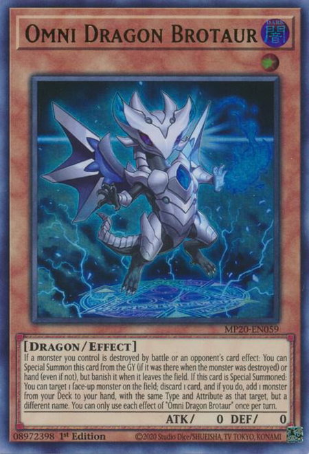 Omni Dragon Brotaur - 2020 Tin of Lost Memories YuGiOh trading card