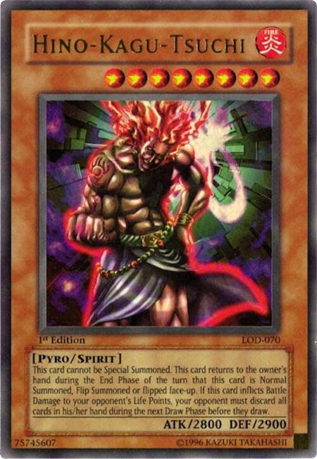 Hino-Kagu-Tsuchi - Legacy of Darkness YuGiOh trading card