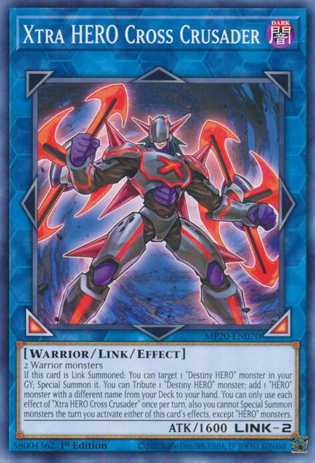 Xtra HERO Cross Crusader - 2020 Tin of Lost Memories YuGiOh trading card