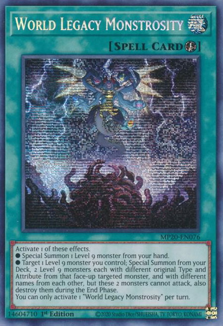 World Legacy Monstrosity - 2020 Tin of Lost Memories YuGiOh trading card