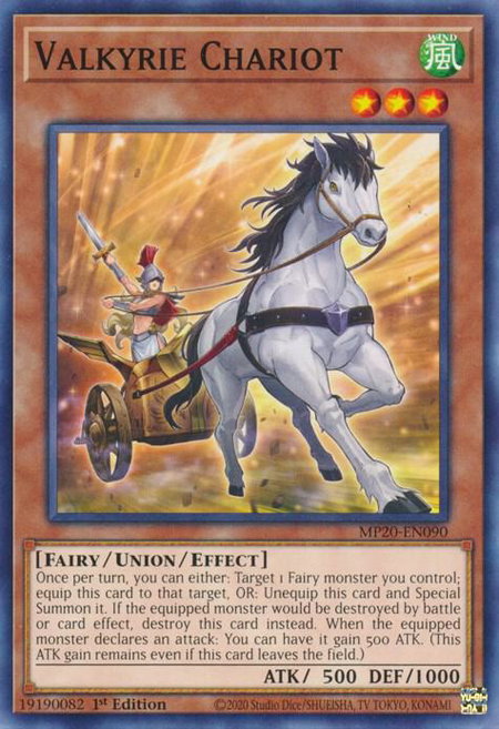Valkyrie Chariot trading card from 2020 Tin of Lost Memories Valkyrie Chariot - 2020 Tin of Lost Memories YuGiOh trading card