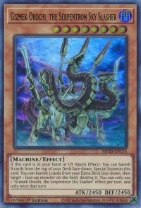 Gizmek Orochi, the Serpentron Sky Slasher - 2020 Tin of Lost Memories (MP20) #MP20-EN114 - Ultra Rare YuGiOh Trading Card