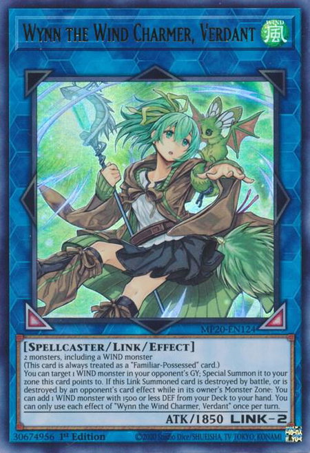 Wynn the Wind Charmer, Verdant - 2020 Tin of Lost Memories YuGiOh trading card