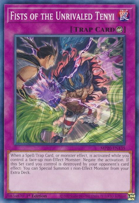 Fists of the Unrivaled Tenyi - 2020 Tin of Lost Memories YuGiOh trading card