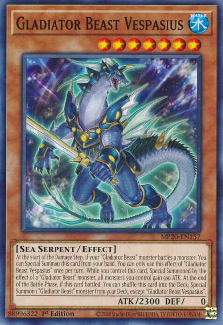 Gladiator Beast Vespasius - 2020 Tin of Lost Memories YuGiOh trading card