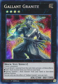 Gallant Granite - 2020 Tin of Lost Memories (MP20) #MP20-EN167 - Prismatic Secret Rare YuGiOh Trading Card