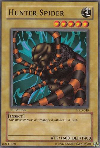 Hunter Spider - Metal Raiders YuGiOh trading card