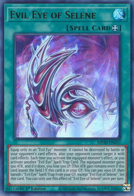 Evil Eye of Selene trading card from 2020 Tin of Lost Memories Evil Eye of Selene - 2020 Tin of Lost Memories YuGiOh trading card
