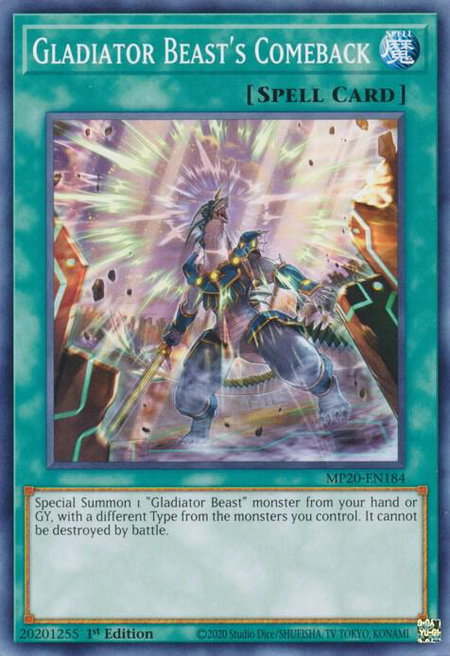 Gladiator Beast's Comeback - 2020 Tin of Lost Memories YuGiOh trading card