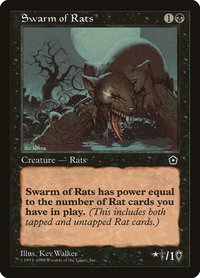 Swarm of Rats - Portal Second Age (P02) #89 - Common Magic: The Gathering Trading Card